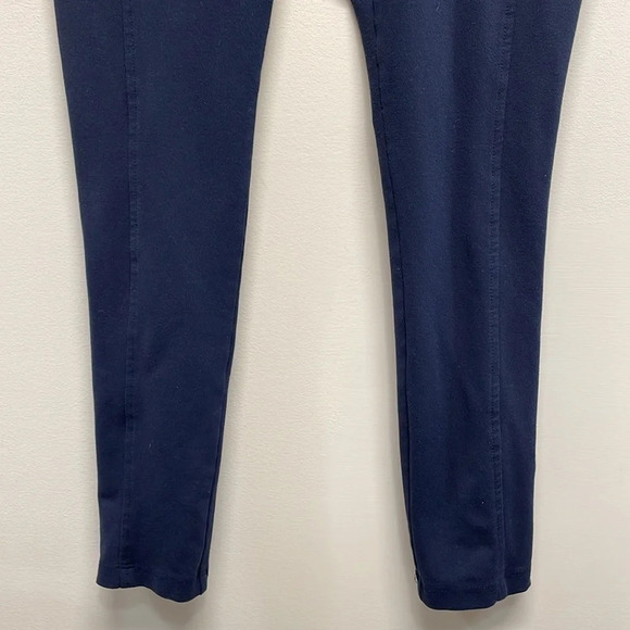 T by Talbots High Waist Legging Navy Blue Slash Pockets SP - Picture 3 of 15
